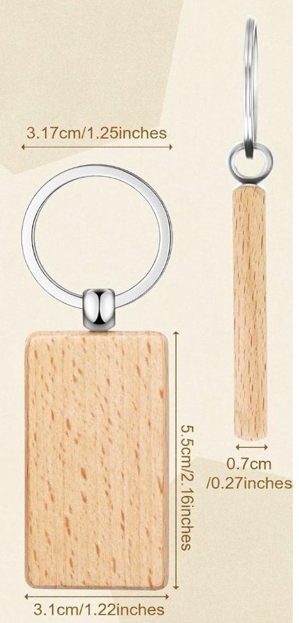 Custom Wood Keychain