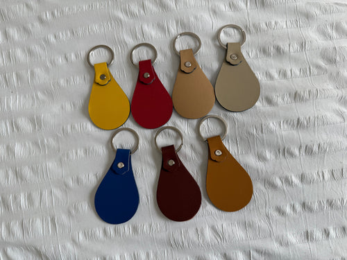 Custom Leather Teardrop Keychain – Pack of 6