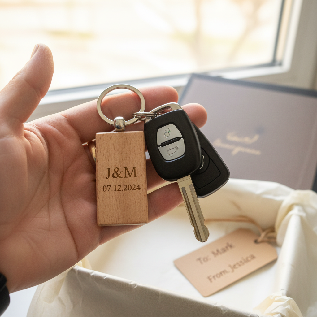 Custom Wood Keychain